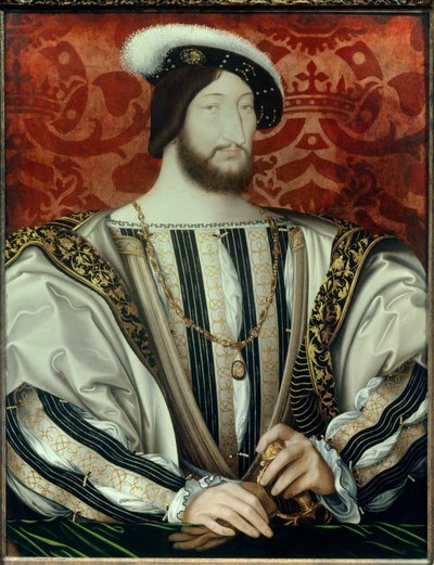 Portrait of Francis I (1494-1547), King of France (with the Collar of the Order of Saint Michael) by Jean Clouet