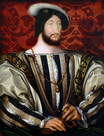 Portrait of Francis I, King of France, Duke of Brittany, Count of Provence by Jean Clouet