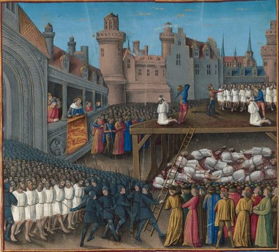 Massacre of the Saracen Prisoners, Ordered by King Richard the Lionheart, 1191, 1474-1475 by Jean Colombe