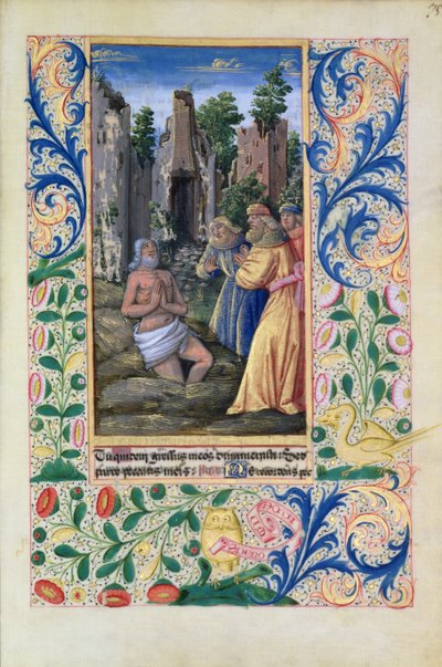 Baptism scene, from the Hours of Louis d