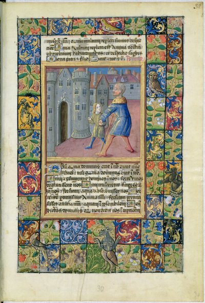 The Healing of the Blind Man, John 9:1-7 from the Hours of Louis d