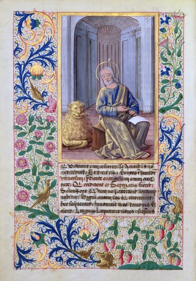 St. Mark, from the Book of Hours of Louis dOrleans by Jean Colombe