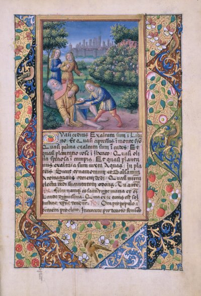 The Drunkenness of Noah, from Book of Hours of Louis dOrleans by Jean Colombe