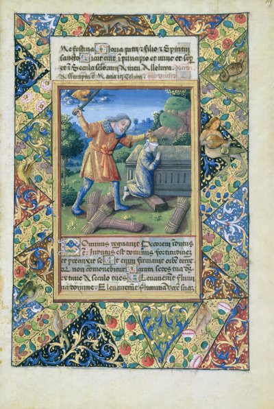The Sacrifice of Isaac, from Book of Hours of Louis dOrleans by Jean Colombe