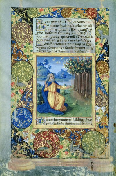 Moses before the Burning Bush, from the Book of Hours of Louis dOrleans by Jean Colombe
