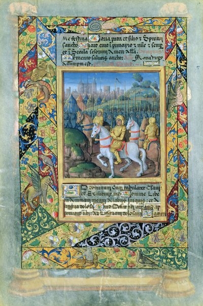 The Army of the Israelites, from the Book of Hours of Louis dOrleans by Jean Colombe