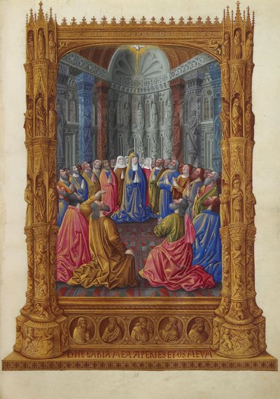 Très Riches Heures du Duc de Berry - Pentecost by Jean Colombe