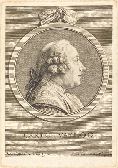 Carle Vanloo by Jean Daullé after Charles Nicolas Cochin II