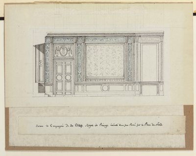 Design for wall decorations for the Salon de Compagnie by Jean Desmosthene (attr. to) Dugourc