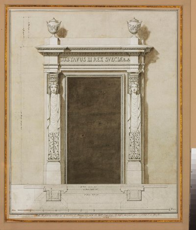 Design for wall decorations for the Salon de Compagnie by Jean Desmosthene (attr. to) Dugourc