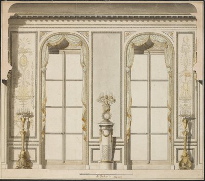 Architectural project for the Grande Galerie of the Hotel de Madame de Mazarin in Paris by Jean Desmosthene Dugourc