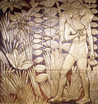 Four Lacquered and Gilt Wood Panels from 