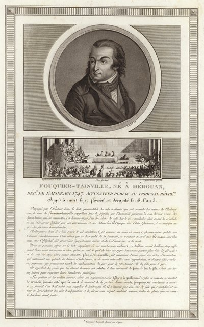 Portrait of Antoine Quentin Fouquier de Tinville by Jean Duplessi Bertaux