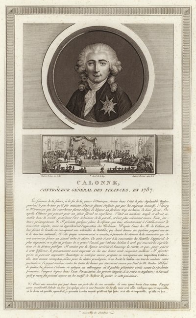 Portrait of Charles Alexandre, Vicomte de Calonne by Jean Duplessi Bertaux