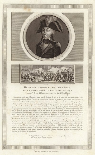 Portrait of Francois Hanriot by Jean Duplessi Bertaux