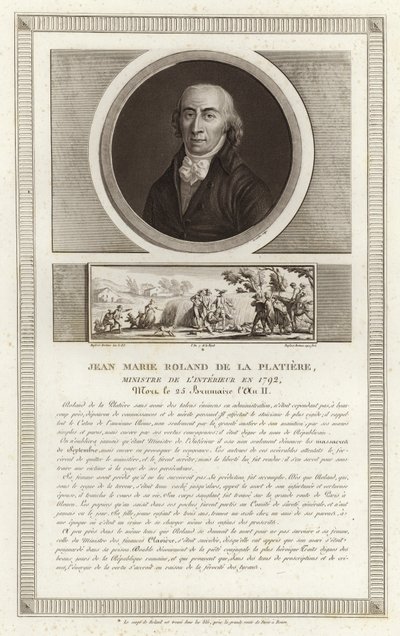 Portrait of Jean-Marie Roland, vicomte de la Platiere by Jean Duplessi Bertaux