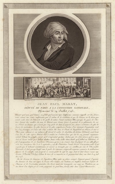 Portrait of Jean-Paul Marat by Jean Duplessi Bertaux