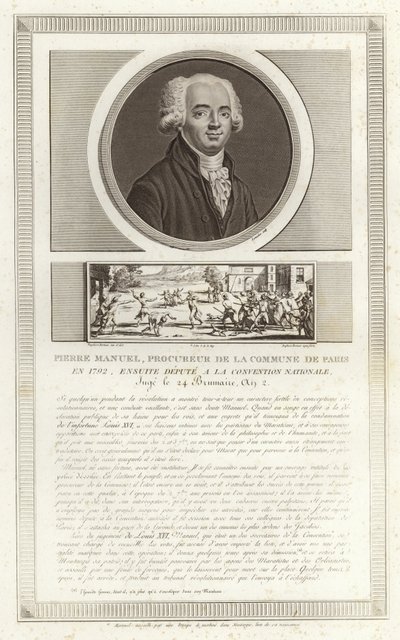 Portrait of Louis Pierre Manuel by Jean Duplessi Bertaux