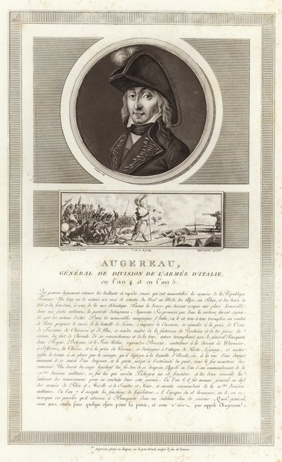 Portrait of Pierre Augereau, Duc de Castiglione by Jean Duplessi Bertaux