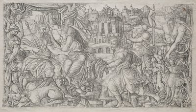 Huntsman Presenting a Gift to a King by Jean Duvet