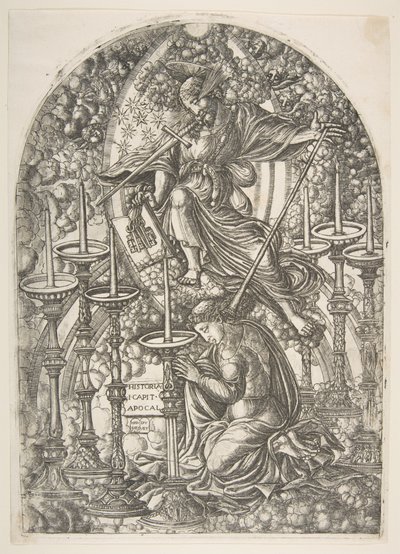 Saint John Sees Seven Gold Candlesticks, from the Apocalypse by Jean Duvet