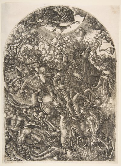 Saint John sees the Four Horsemen, from the Apocalypse by Jean Duvet