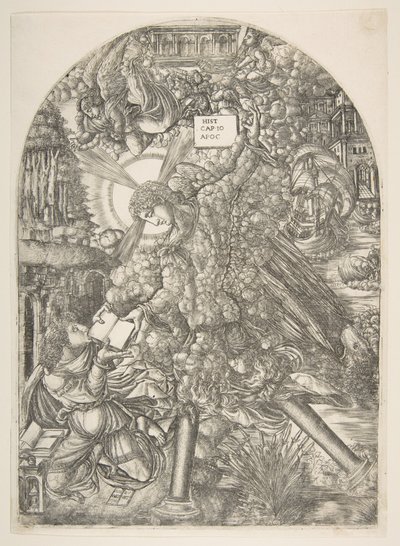 The Angel Gives Saint John the Book to Eat, from the Apocalypse by Jean Duvet