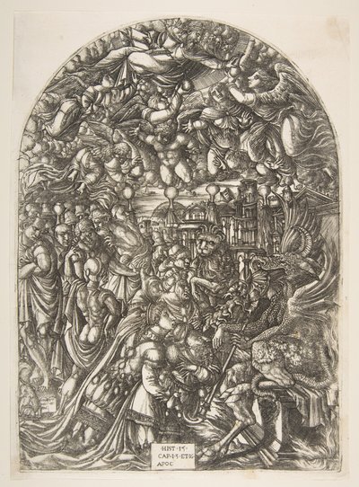 The Dragon with Two Horns and the Beast with Seven, from the Apocalypse by Jean Duvet