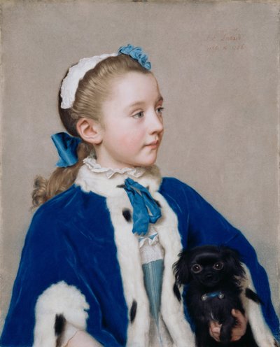 Maria Frederike van Reede-Athlone at Seven, 1755-1756 by Jean Étienne Liotard