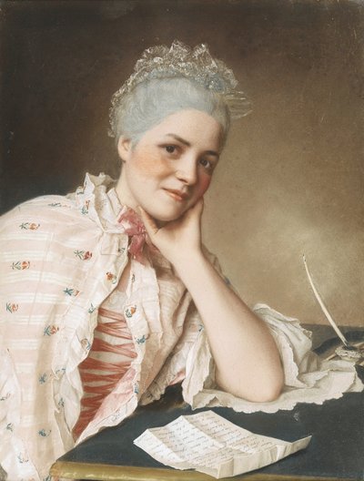 Portrait of the Singer Mademoiselle Louise Jacquet by Jean Étienne Liotard