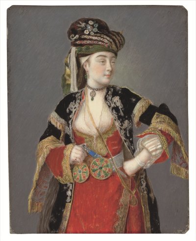 Presumed Portrait of Laura Tarsi in Turkish Dress by Jean Étienne Liotard