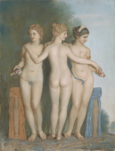 The Three Graces, after the Antique Marble Group in the Galleria Borghese, Rome by Jean Étienne Liotard