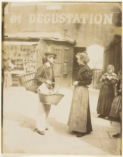 Basket Seller by Jean Eugène Auguste Atget