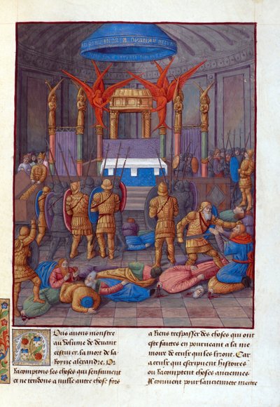 Desecration of the Temple of Jerusalem by Pompey by Jean Fouquet