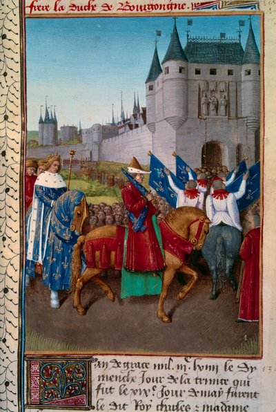 Entry into Paris by Charles V Preceded by Robert de Fiennes by Jean Fouquet