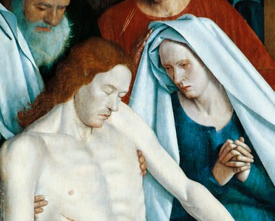 The Virgin and Christ (detail) by Jean Fouquet