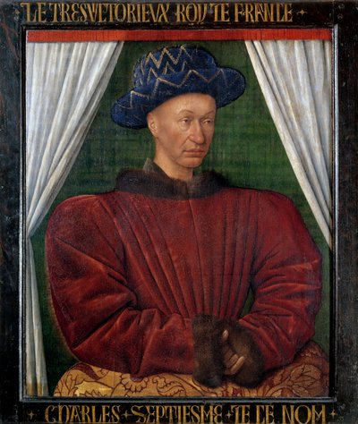 Portrait of Charles VII, King of France by Jean Fouquet