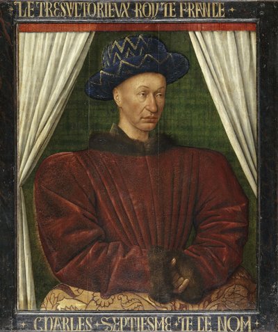 Portrait of King Charles VII of France by Jean Fouquet