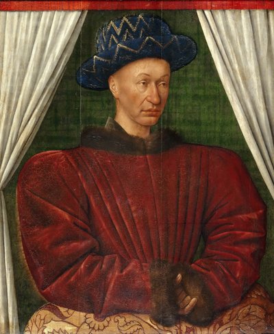 Portrait of King Charles VII of France by Jean Fouquet
