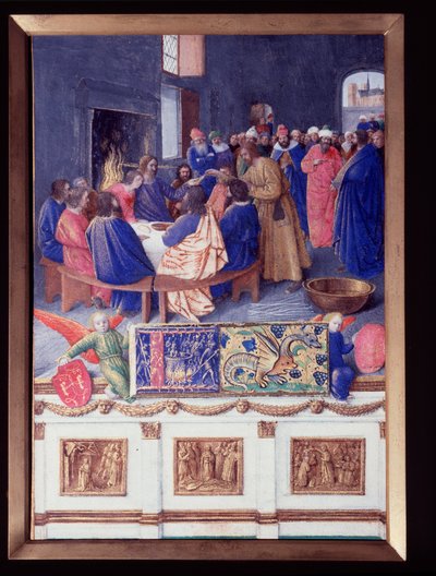 Saint John at the Last Supper, miniature from 