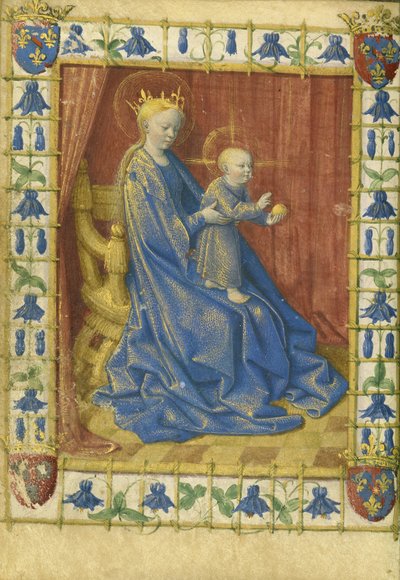 The Virgin and Child Enthroned from the Hours of Simon de Varie by Jean Fouquet