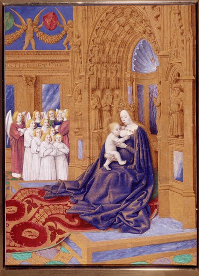 The Virgin and Child (Detail) by Jean Fouquet
