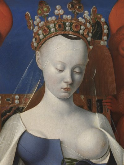 Virgin and Child Surrounded by Cherubim and Seraphim (detail) by Jean Fouquet