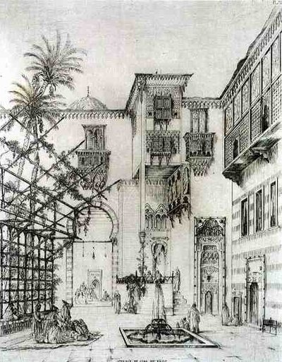 Interior of a Courtyard, in Cairo, from 