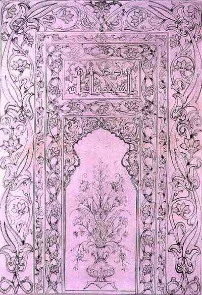 Tile Panel from the Blue Mosque, in Tabriz, Persia, from 