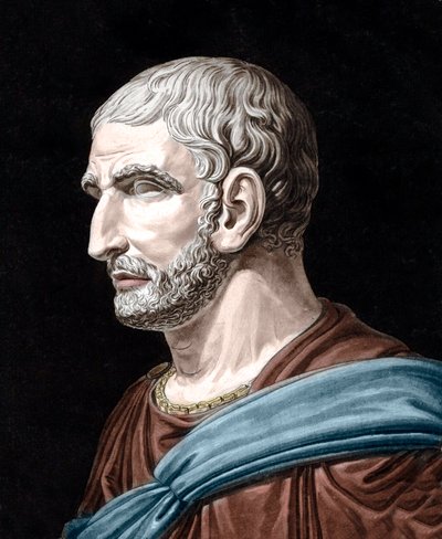 Portrait of Lucius Junius Brutus - Lucius Junius Brutus (509-545 BC) - legendary founder of the Roman Republic - engraving by Jean Francois Janinet (1752-1814) by Jean Francois (after) Janinet