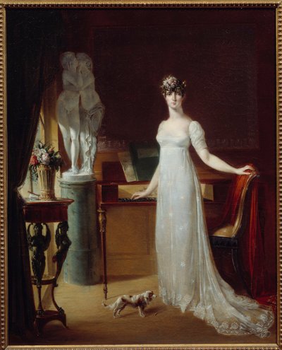 Portrait of Pauline Bonaparte posing with Eros and Psyche by Jean Francois Bosio