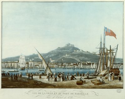 View of the Town and Port of Marseille from the Town Hall, c.1815-30 by Jean Francois Garneray