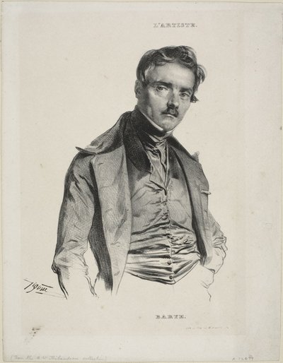 Portrait of the Sculptor Antoine-Louis Barye by Jean Francois Gigoux
