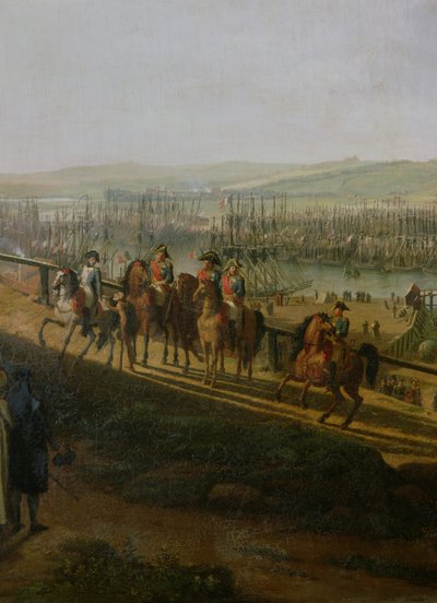 Napoleon Bonaparte (1769-1821) Visiting the Camp at Boulogne in July 1804 (detail) by Jean Francois Hue